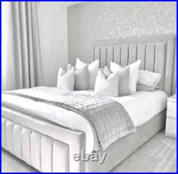 Stylo Bed Frame Plush Velvet upholstered New Double King size