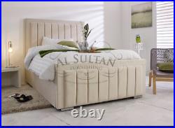 Timber Plush Velvet Upholstered Bespoke Hanson Frame Lift Up Ottoman Divan Bed