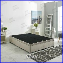 Upholstered Bed Divan Gas Lift Up Ottoman Storage Fabric Bed Frame Base Only