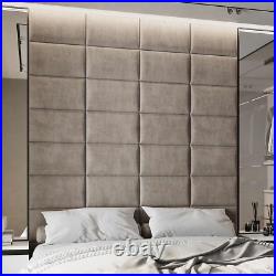 Velvet wall panels upholstered headboard bedroom-Pack of 4 60cm x 30cm per panel