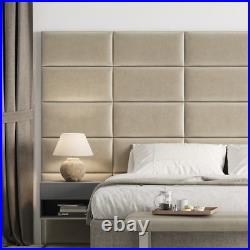 Velvet wall panels upholstered headboard bedroom-Pack of 4-60cm x 30cm per panel