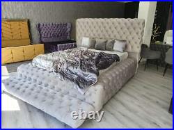 Windermere Park Lane Empress Bed Frame Bespoke Upholstered Plush Crushed Velvet