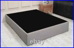 Wing Back Bed Frame Upholstered Fabirc Velvet Double King Super King-A++