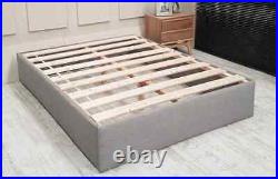 Wing Back Bed Frame Upholstered Fabirc Velvet Double King Super King-A++