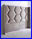 Wing Headboard Floor Standing Studded Hexagon Panel