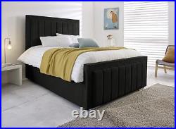 Wood Plush Velvet Upholstered Up Venecia Bed Frame Emily Single Double