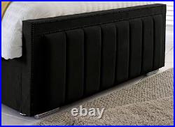 Wood Plush Velvet Upholstered Up Venecia Bed Frame Emily Single Double