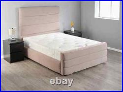 Zara Bespoke Bed Frame Plush Velvet Upholstered & 9 Mattress FREE DELIVERY